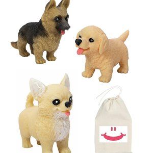 Schylling Fun Pocket Pups - Squishable Huggable Toys Set 3 Ages 3+